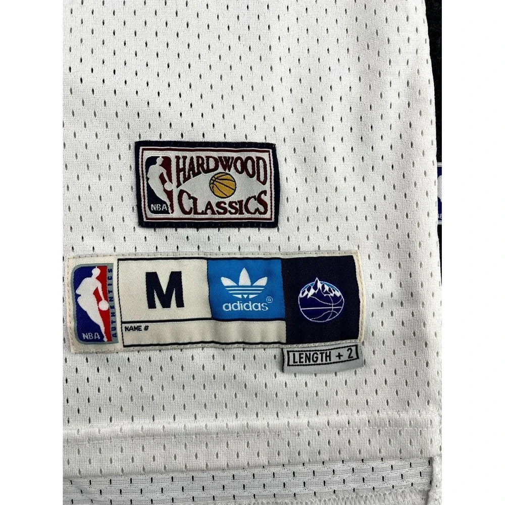 Utah Jazz Jersey Men M White Karl Malone #32 Adidas Basketball Hardwood Classics